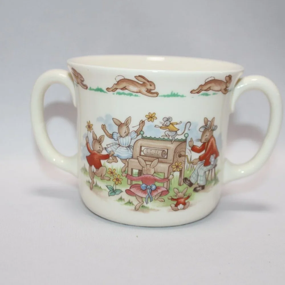 Vintage 1936 Royal Doulton “Bunnykins” Bowl/Cup Set Fine Bone China